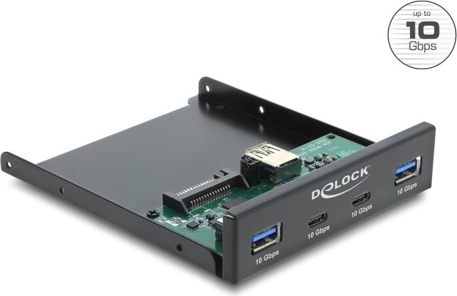 Delock Front Panel 3.5" USB 10 Gbps 2 x USB Type-C + 2 x USB Type-A 64369