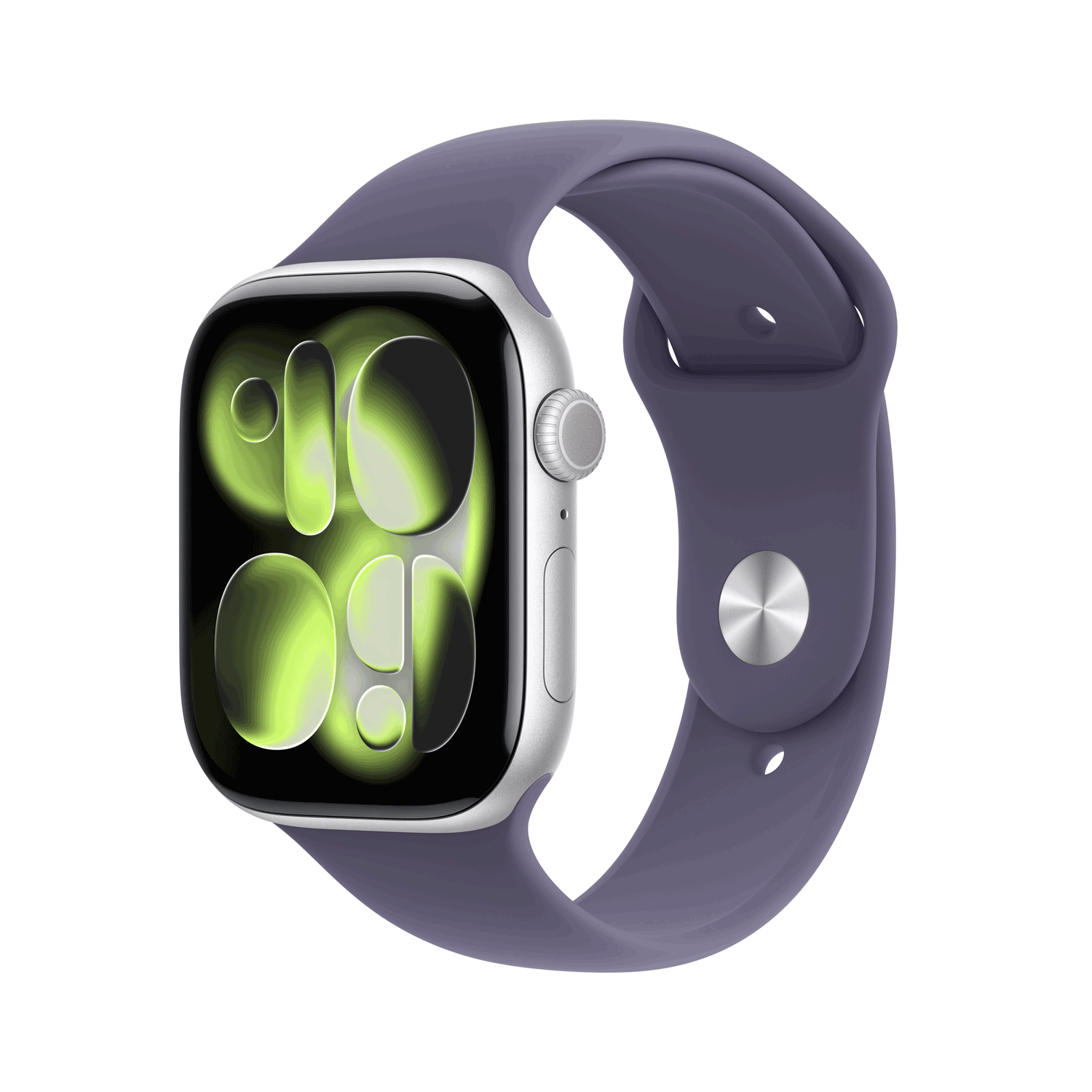 Apple Watch Series 11 GPS + Cellular 46 mm Silver Aluminium Purple Fog Band