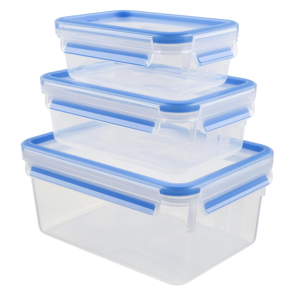 Tefal K30289 MasterSeal Food Storage Containers 0.55-2.3 L 3-piece Blue