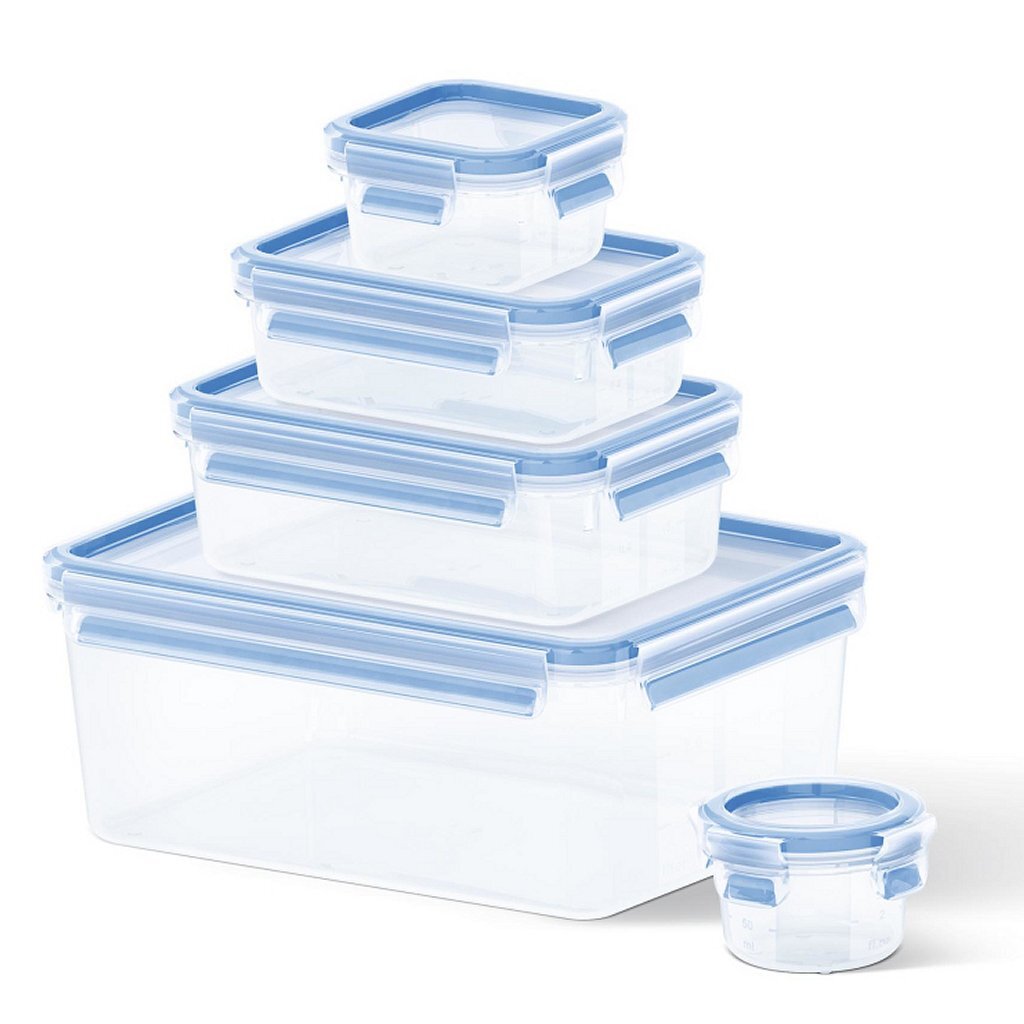Tefal MasterSeal Food Storage Containers 5-piece Blue 0.15-3.7 L K30290