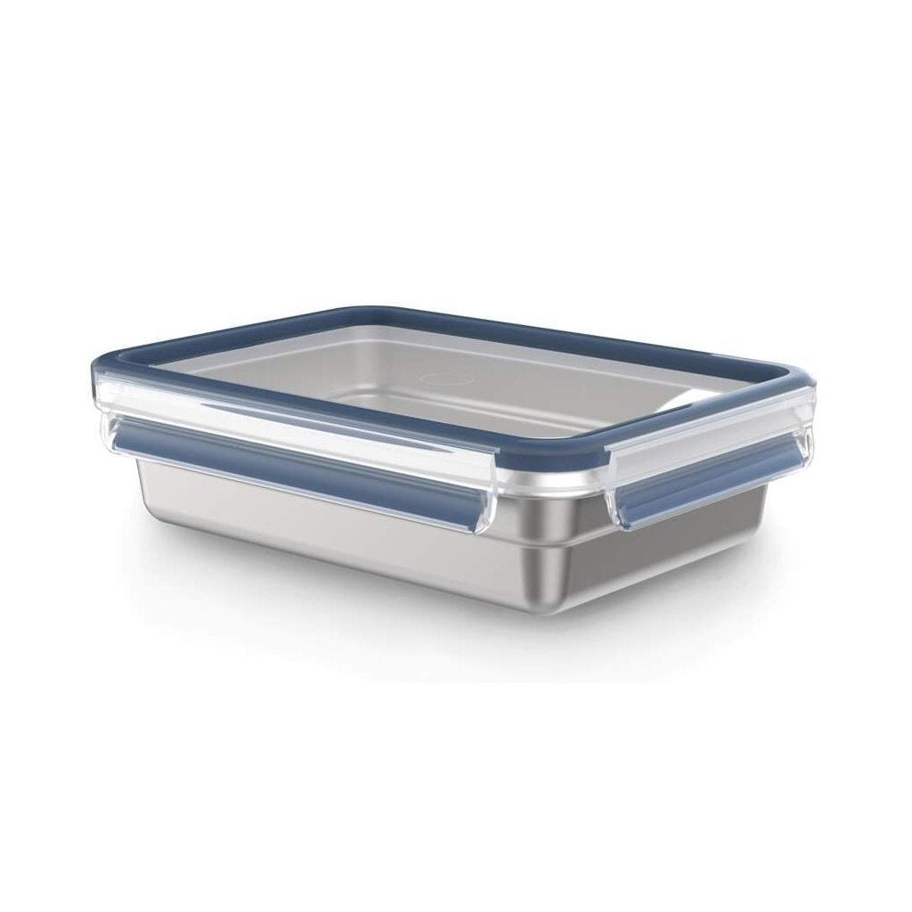 Tefal N1150510 MasterSeal Food Storage Container 1.2 L Stainless Steel/Blue