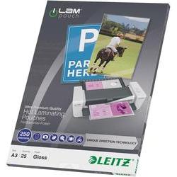 Esselte Leitz - 25 - glänzend, Crystal Clear - A3 (297 x 420 mm) Taschen für Laminierung (7491-00-00)