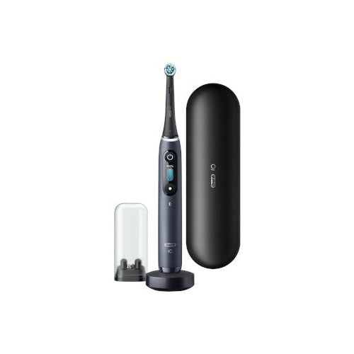 Braun Oral-B Elektrische Zahnbürste iO Series 8N wiederaufladbar, für Erwachsene, die Anzahl der Bürstenköpfe umfasst 1, Anzahl der Zahnputzmodi 6, Black Onyx (iO8 Black) afbeelding 1