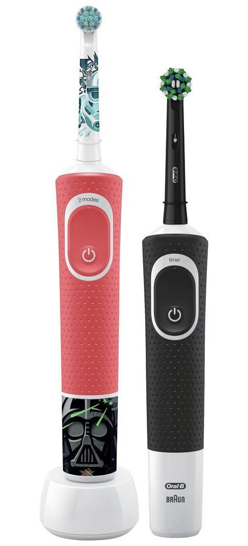 Oral-B D103 Black+ D100 Star Wars D103+D100STWA - Schwarz (D103.413.3-D100.410.2K) afbeelding 1