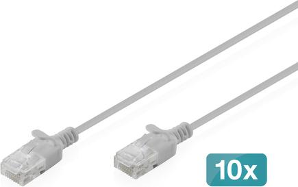 Digitus CAT6 U/UTP Slim PA 10X3M Grey DK-1618-030S-10