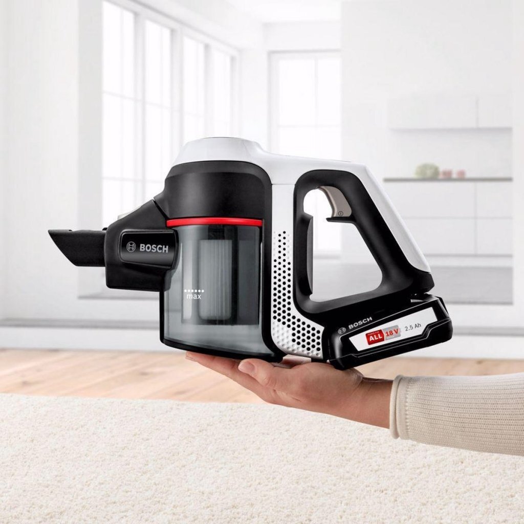 Bosch BCS61113 Unlimited 6 Stick Vacuum Cleaner White/Black - 30 min Runtime - Bagless