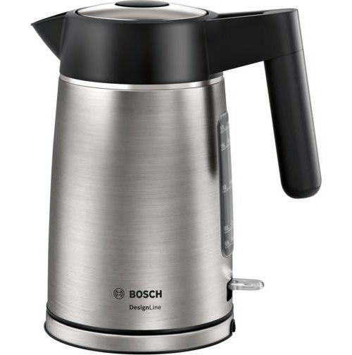 Bosch TWK5P480. Fassungsvermögen Wassertank: 1,7 l. Leistung: 2400 W. Produktfarbe: Schwarz, Edelstahl, Gehäusematerial: Edelstahl, Wasserstandsanzeige, Überhitzungsschutz. Drahtlos. Filterung (TWK5P480) afbeelding 1