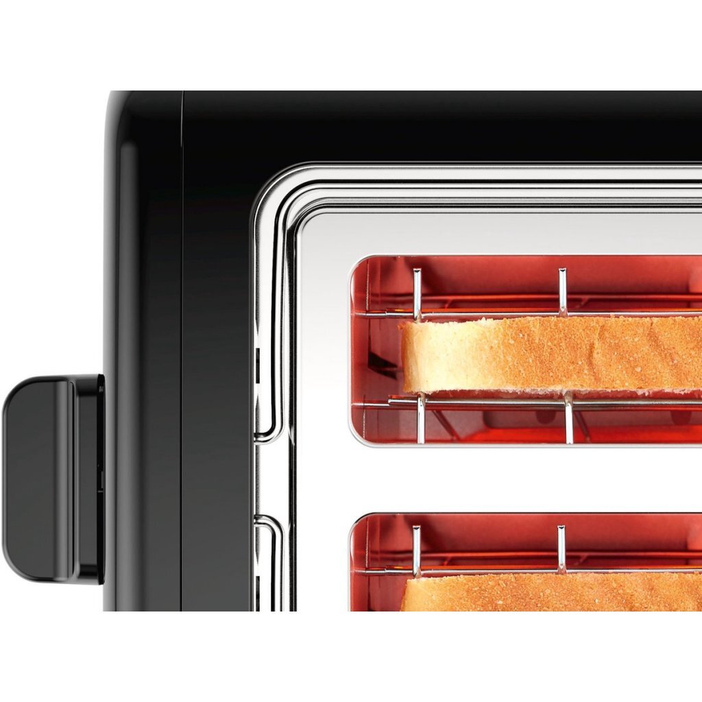 Bosch TAT3P423 Toaster Black - 2 Slices - 970W - Designline