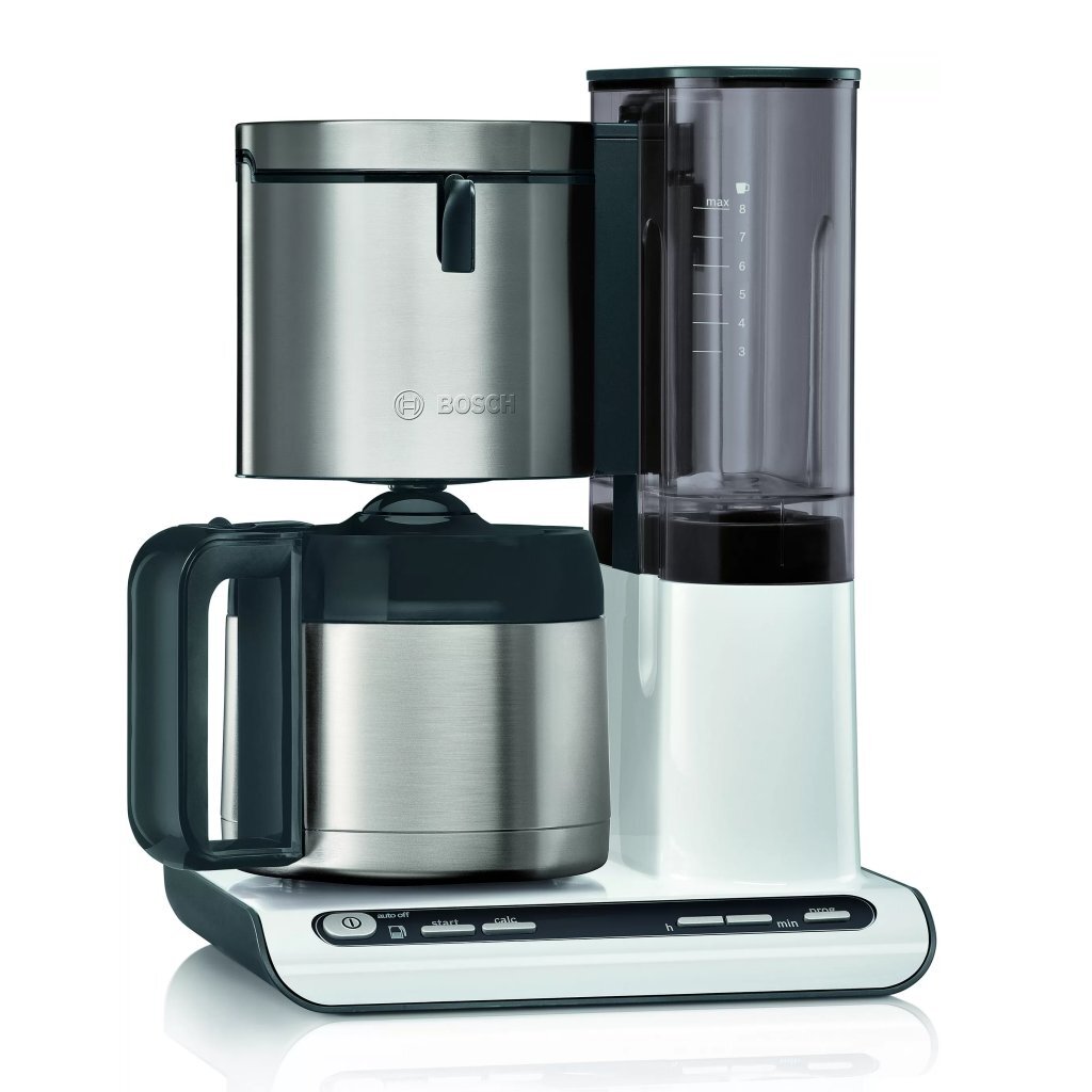 Bosch TKA8A681 Coffee Machine Stainless Steel/White 1100W 8/12 Cups