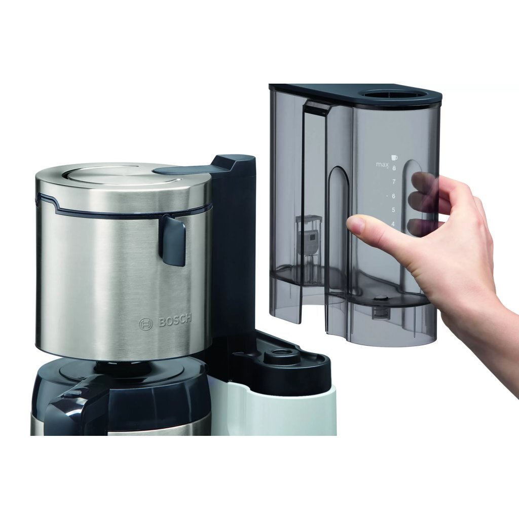 Bosch TKA8A681 Coffee Machine Stainless Steel/White 1100W 8/12 Cups