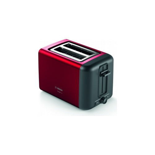 Bosch TAT3P424DE Toaster 2 Scheibe(n) Schwarz - Rot 970 W (TAT3P424DE) afbeelding 1