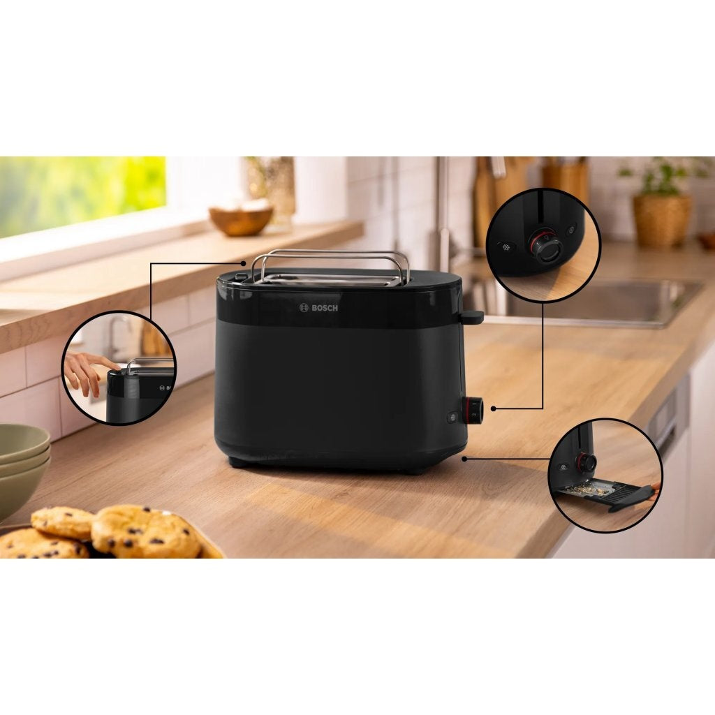 Bosch TAT2M123 MyMoment Broodrooster Zwart afbeelding 3