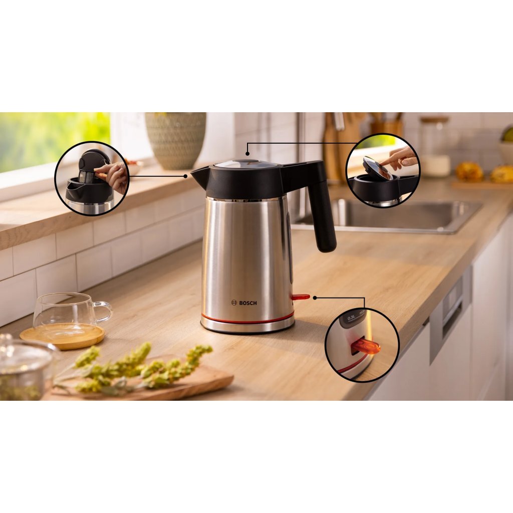 Bosch Kettle 1.7 L 2400W Stainless Steel/Black TWK6M480