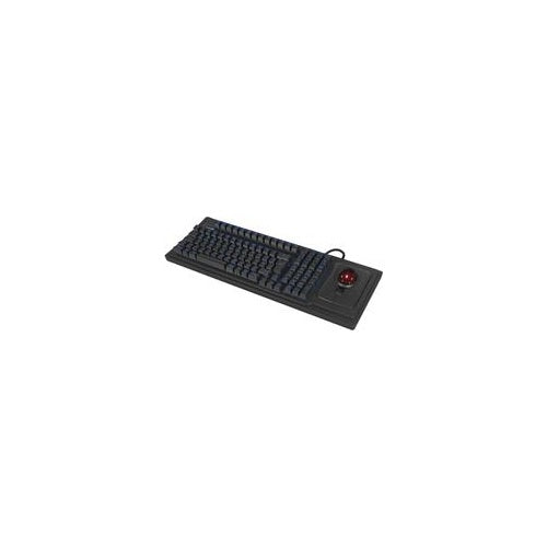 KEYSONIC Keyboard+Trackball USB QWERTZ,mechanisch,beleuchtet,schwarz (KSK-8202ELU-T(DE)) afbeelding 1