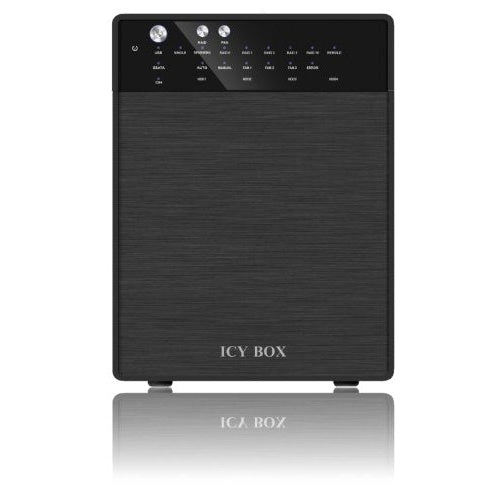 ICY BOX IB-RD3640SU3 4 fach RAID USB3.0 eSATA fuer 4x 8,9cm 3.5" SATA I/II/III HDD RAID 0/1/3/5/10/Single Smart Luefter Aluminium (20641) afbeelding 4