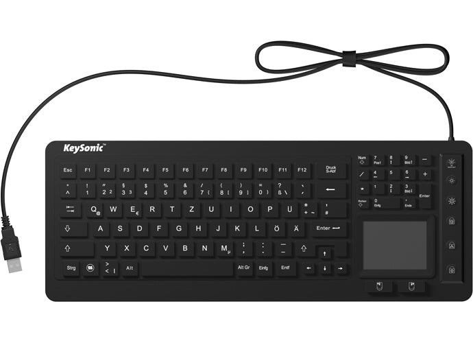 Keysonic KSK-6231 - Tastatur - USB - Deutsch - wasserdicht - Schwarz (KSK-6231 INEL) afbeelding 1
