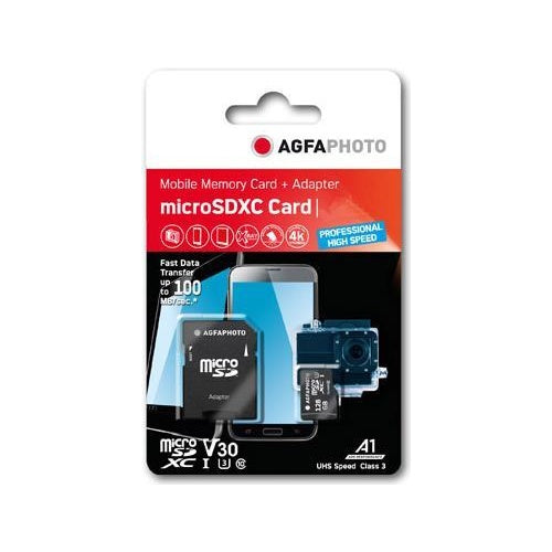 AgfaPhoto 10616 Speicherkarte 64 GB MicroSDHC UHS-I Klasse 10 (10616) afbeelding 1