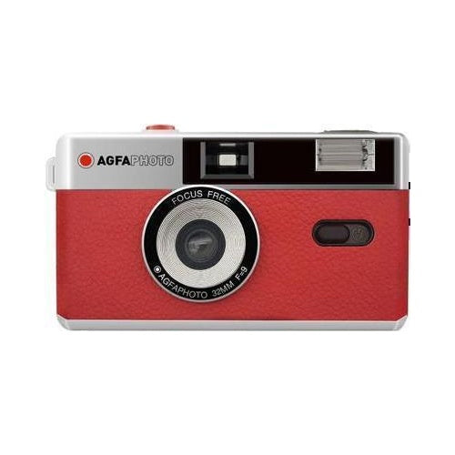 AgfaPhoto 603001 Filmkamera Kompakt-Filmkamera 35 mm Rot - Silber (603001) afbeelding 1