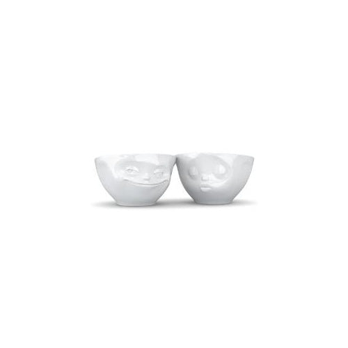 BHS FIFTYEIGHT Schälchen-Set 200ml - Grinsend & Küssend weiß (T012201) afbeelding 1