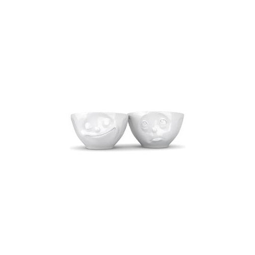 BHS FIFTYEIGHT Schälchen-Set 200ml - Glücklich & Och bitte weiß (T012301) afbeelding 1