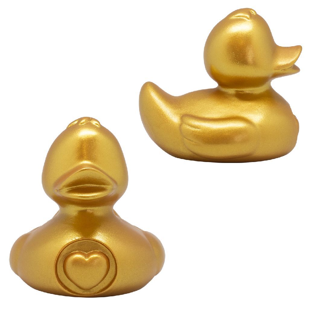 Lilalu My Heart Rubber Duck - Golden