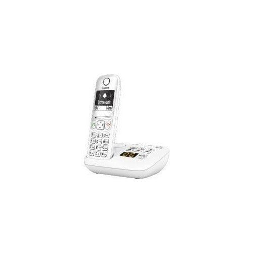 Gigaset AE690A - Analoges/DECT-Telefon - Kabelloses Mobilteil - Freisprecheinrichtung - 100 Eintragungen - Anrufer-Identifikation - Weiß (S30852-H2830-B132) afbeelding 1
