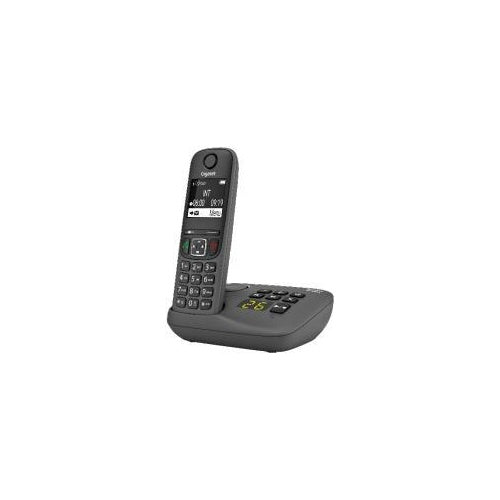 Gigaset AE690A - Analoges/DECT-Telefon - Kabelloses Mobilteil - Freisprecheinrichtung - 100 Eintragungen - Anrufer-Identifikation - Anthrazit (L36852-H2830-B133) afbeelding 1