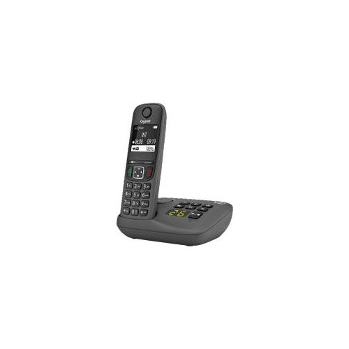 Gigaset AE690A - Analoges/DECT-Telefon - Kabelloses Mobilteil - Freisprecheinrichtung - 100 Eintragungen - Anrufer-Identifikation - Anthrazit (L36852-H2830-B143) afbeelding 1