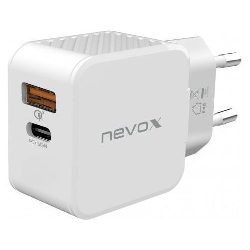 nevox USB PD Type C + USB QC 3.0 Ladegerät 30 Watt weiß (2009) afbeelding 1
