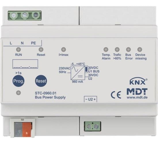 MDT STC-0960.01 Busspa.vers. m. Diagnose 8TE,REG,960mA (STC-0960.01) afbeelding 1