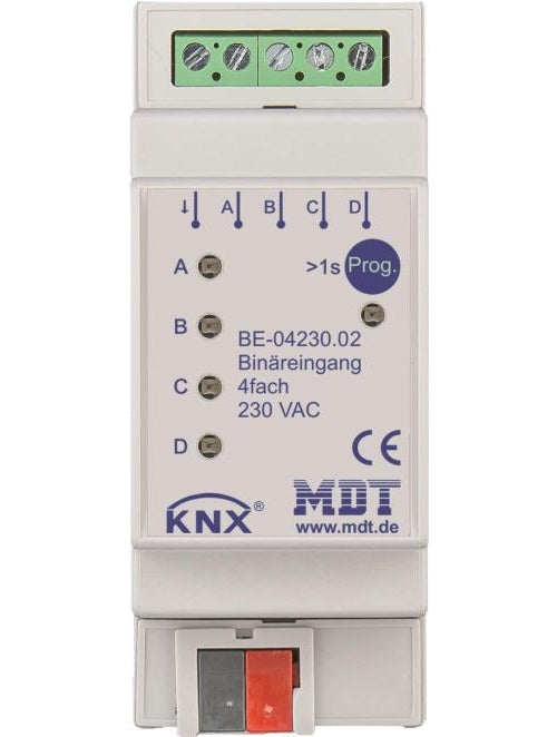 MDT BE-04230.02 Binäreingang 4-fach, 2TE, REG (BE-04230.02) afbeelding 1