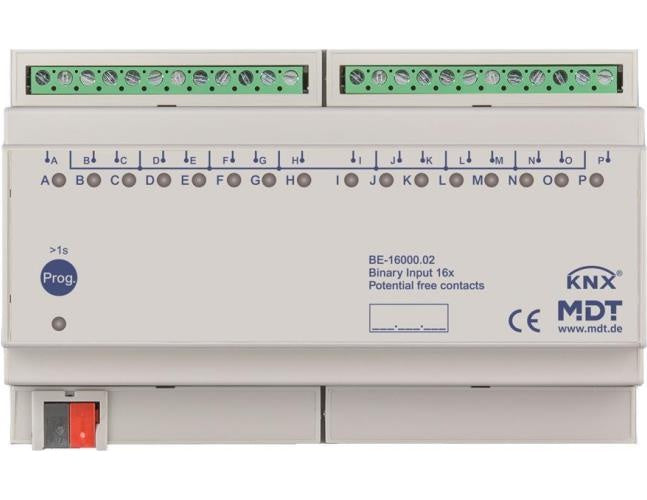 MDT BE-16000.02 Binäreingang 16-fach, 8TE, REG (BE-16000.02) afbeelding 1