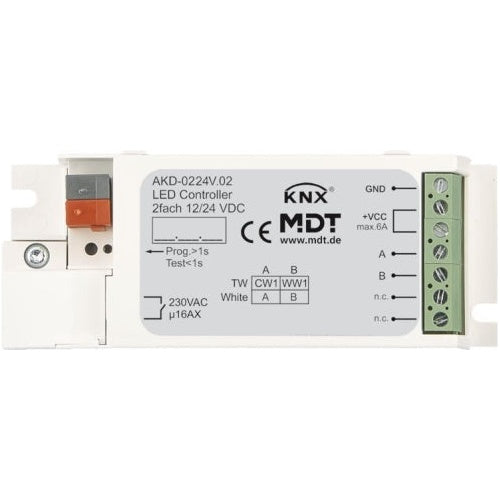 MDT AKD-0224V.02 LED Controller 2-Kanal, f.weisse Stripes (AKD-0224V.02) afbeelding 1
