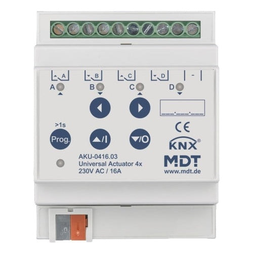 MDT technologies Universalaktor 4-fach 4TE REG,16A,230VAC,100µF AKU-0416.03 (AKU-0416.03) afbeelding 1