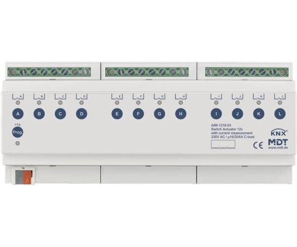 MDT technologies Schaltaktor 12-fach, 12TE, REG AMI-1216.03 (AMI-1216.03) afbeelding 1
