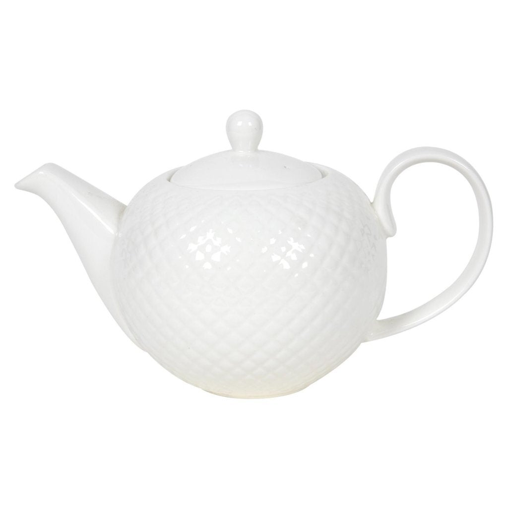 Porcelain Teapot Diamond 900 ml White