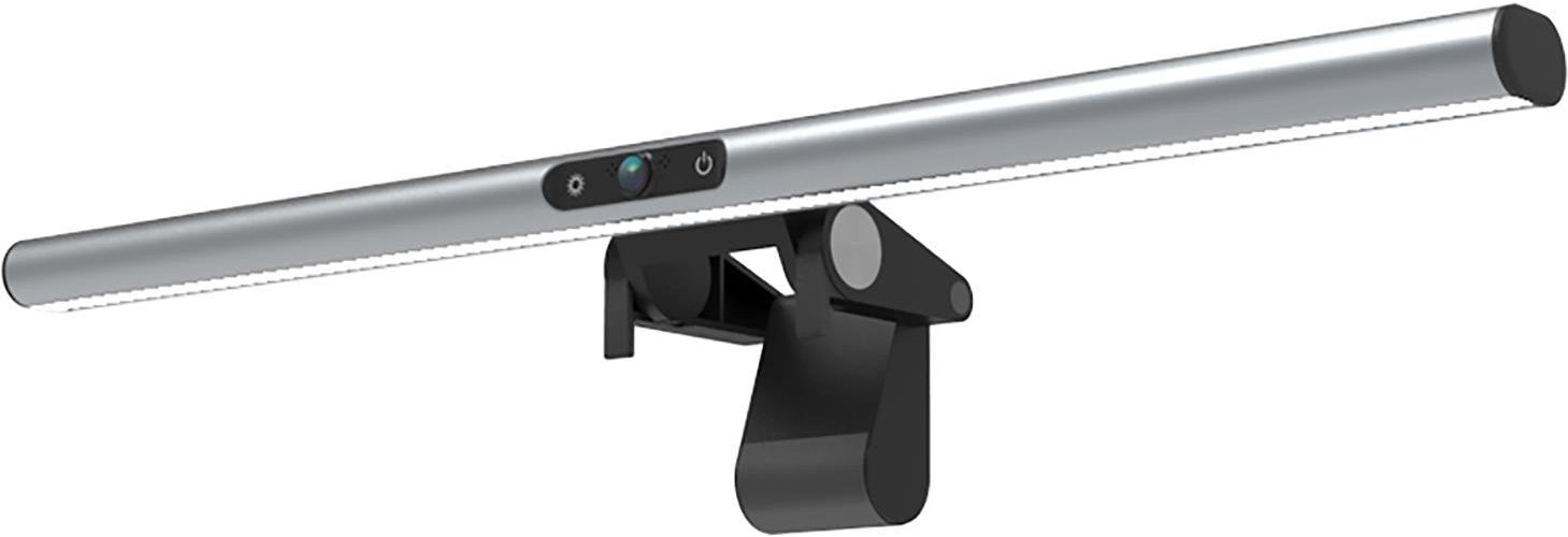 4smarts 2in1 LightBar Pro Monitorlampe mit FullHD Webcam, silber (456486) afbeelding 1