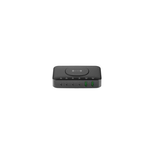 4smarts 7in1 GaN Ladestation 100W mit Wireless schwarz/grau (540571) afbeelding 1