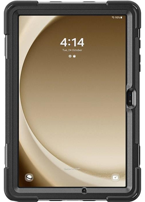 4smarts GRIP - Hintere Abdeckung für Tablet - widerstandsfähig - Polycarbonat, Thermoplastisches Polyurethan (TPU), Gummi - Schwarz - für Samsung Galaxy Tab A9+ (540407) afbeelding 1