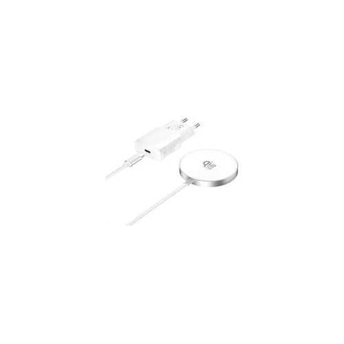 4smarts Kabelloses Lade-Set Qi2/MagSafe-kompa 25W 1.5m weiß (541708) afbeelding 1
