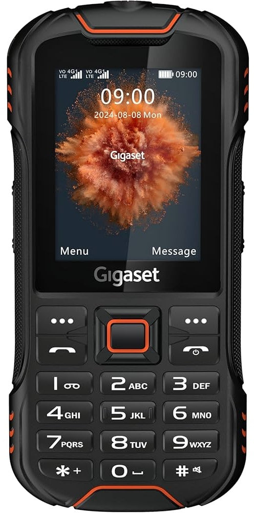 Gigaset GLX8 Plus Robustes 4G Tastenhandy IP68 Dual-SIM Schwarz-Orange afbeelding 1