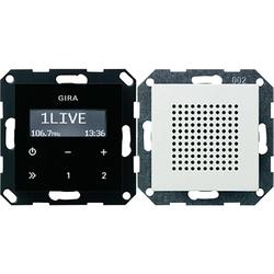 GIRA System 55 - Flush-mounted RDS Radio - Pure White Silk Matt - 2280 27