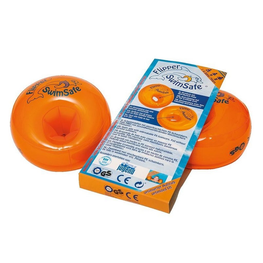 SwimSafe Swim Sleeves Flipper Orange 2 Pieces