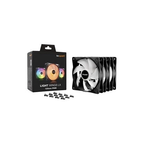 be quiet! Light Wings LX - Gehäuselüfter - PWM - 120 mm - black (Packung mit 3) (BL121) afbeelding 1