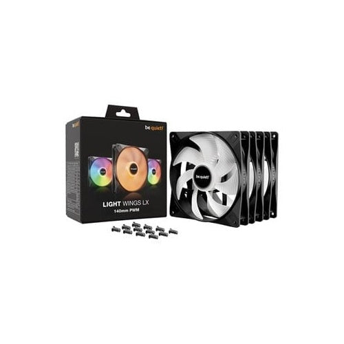 be quiet! Light Wings LX - Gehäuselüfter - PWM - 140 mm - Schwarz (Packung mit 3) (BL127) afbeelding 1