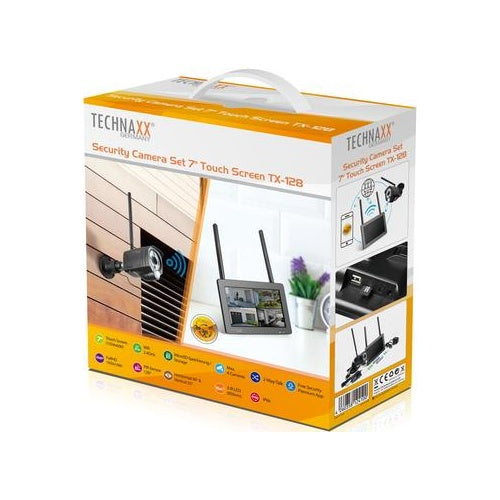 Technaxx TX-128 4880 Funk, Kabellos, WLAN IP-Funk-Überwachungs-Set 4-Kanal mit 1 Kamera 1920 x 1080 Pixel (4880) afbeelding 1