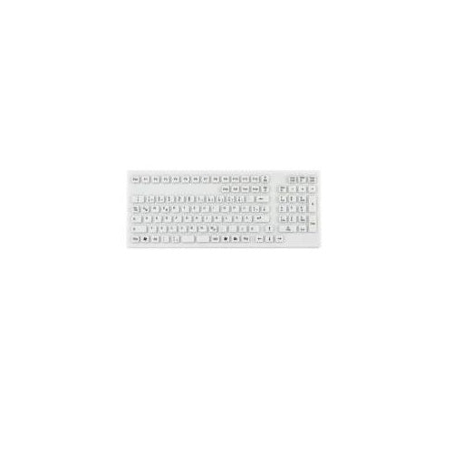 GETT Smart Clinical Board USB ( DE ) Silikon IP68 Tastatur desinfizierbar wasserdicht weiss 106 Tasten (TKG-106-IP68-WHITE-USB-DE) afbeelding 1