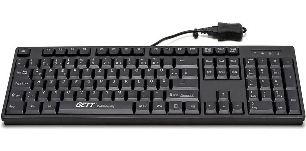 GETT Gerätetechnik CleanType Easy Basic - Tastatur - USB - Deutsch - Schwarz (KL26211) afbeelding 1