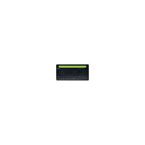 MediaRange MROS131 - Tastatur - kompakt - mit Touchpad, Telefonhalter - kabellos - Bluetooth 5,0 - QWERTZ - Deutsch/Österreichisch - Schwarz/Grün (MROS131) afbeelding 2