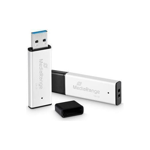 MediaRange MR1902 USB-Stick 128 GB USB Typ-A 3.0 Schwarz - Silber (MR1902) afbeelding 1